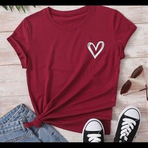 SHEIN large red tee